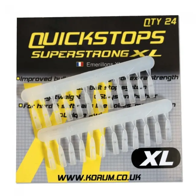 Opritoare pentru Momeala Korum Superstrong XL Quickstops, 24buc/plic