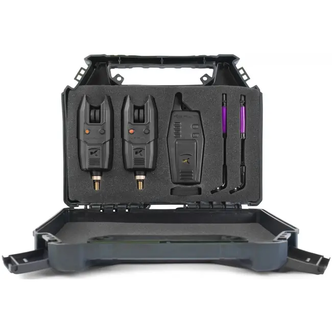 Set Avertizori-Senzori  Korum KBI-R 2 Rod Alarm Presentation Set + Statie, 2+1