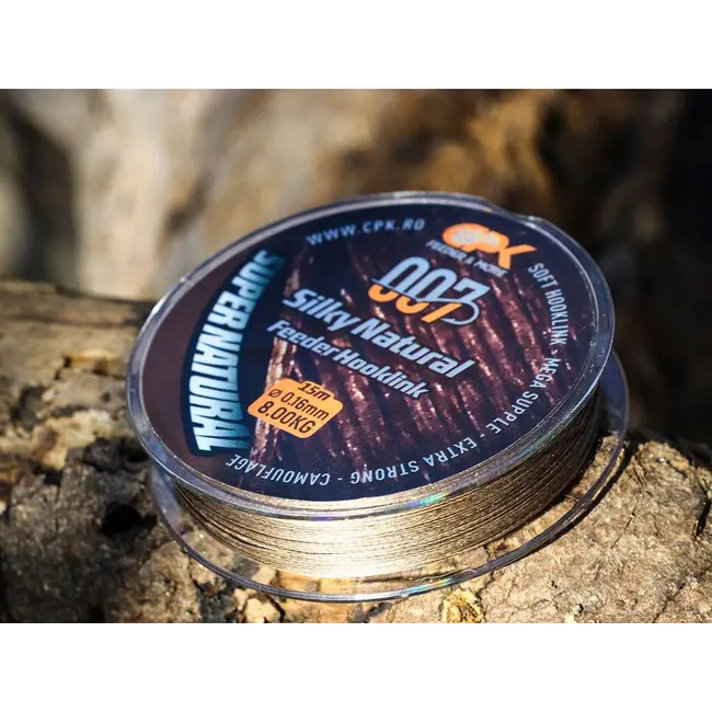 Fir CPK Silky Natural Feeder Hooklink, 0.14mm/5.44kg, Maro