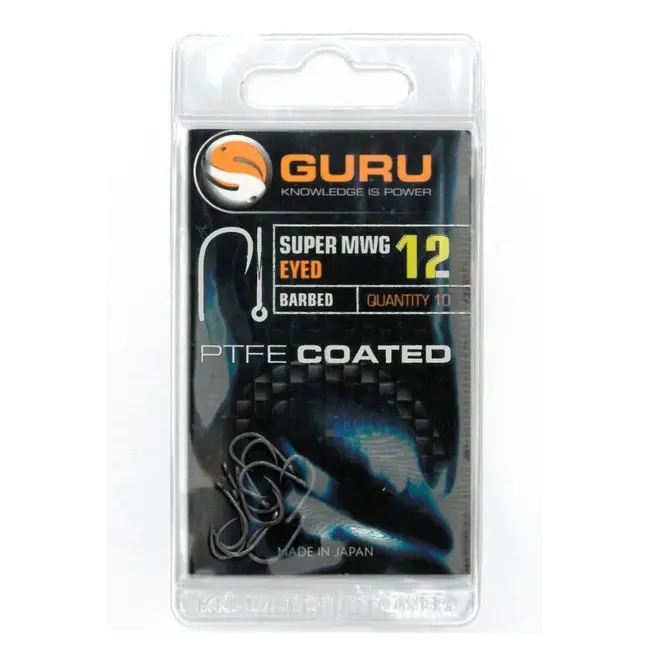 Carlige Guru Super MWG Eyed Barbed, 10buc/plic