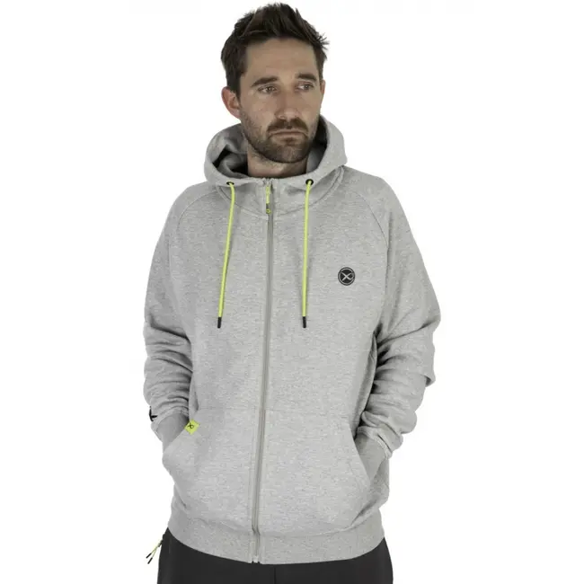 Hanorac Matrix Full Zip Hoody Black Edition, Grey/Lime