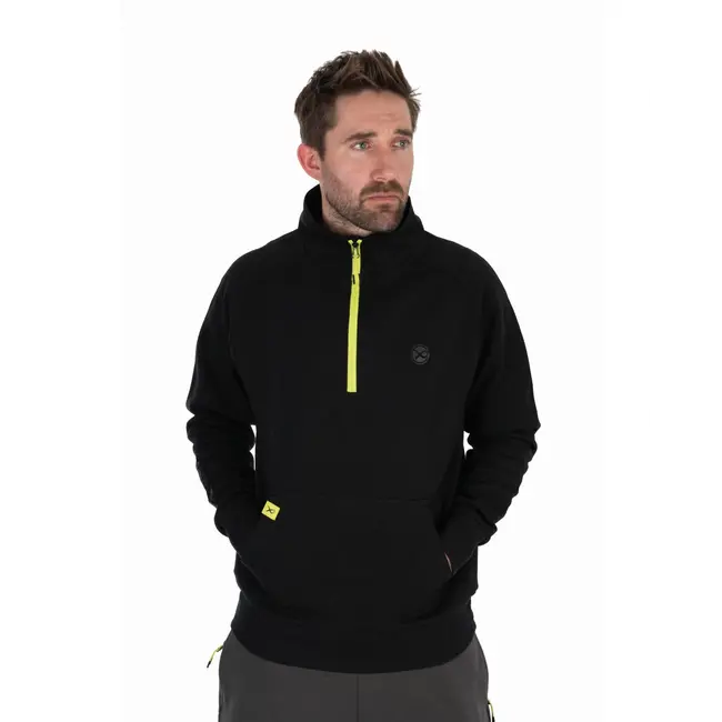 Hanorac Matrix Quarter Zip Sweat Black Edition, Black/Lime