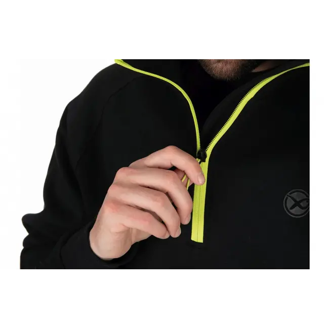 Hanorac Matrix Quarter Zip Sweat Black Edition, Black/Lime