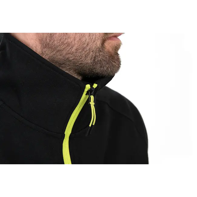 Hanorac Matrix Quarter Zip Sweat Black Edition, Black/Lime