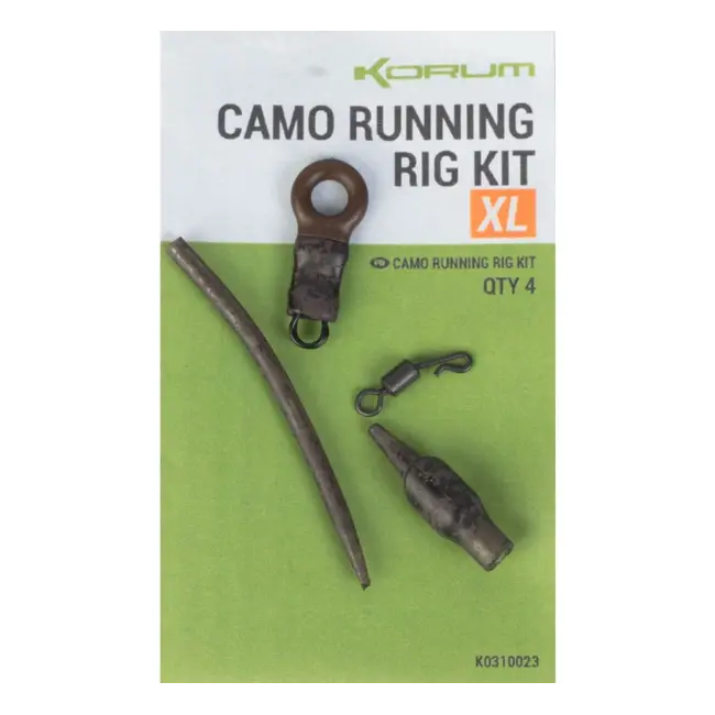 Kit Montura Feeder Korum Camo Running Rig, 4buc/plic