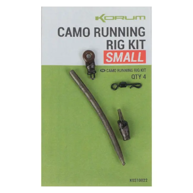Kit Montura Feeder Korum Camo Running Rig, 4buc/plic