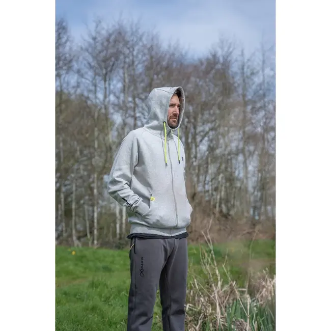 Hanorac Matrix Full Zip Hoody Black Edition, Grey/Lime