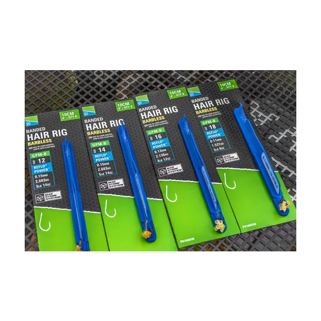 Carlige Legate Preston GPM-B Banded Hair Rigs Nr.12