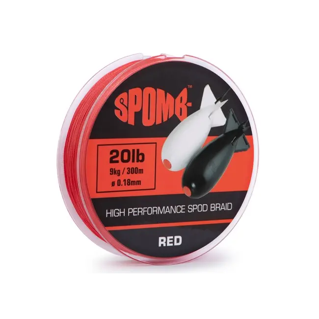Fir Textil Spomb Braid, Red, 0.18mm, 9kg, 300m