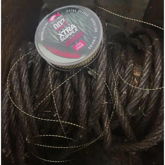 Fir Textil CPK Xtra Supple Hooklink Sinking, Green, 15m, 15lbs