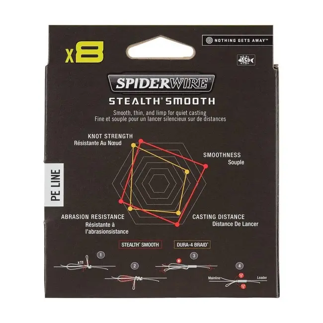 Fir Textil SpiderWire Stealth Smooth 8 Braid, Hi-Vis Yellow, 150m