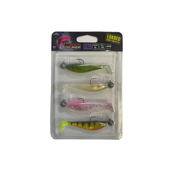 Shad Fox Rage Pro Zander UV Loaded, 7.5cm, 5g, Nr. 1/0, 4buc/blister