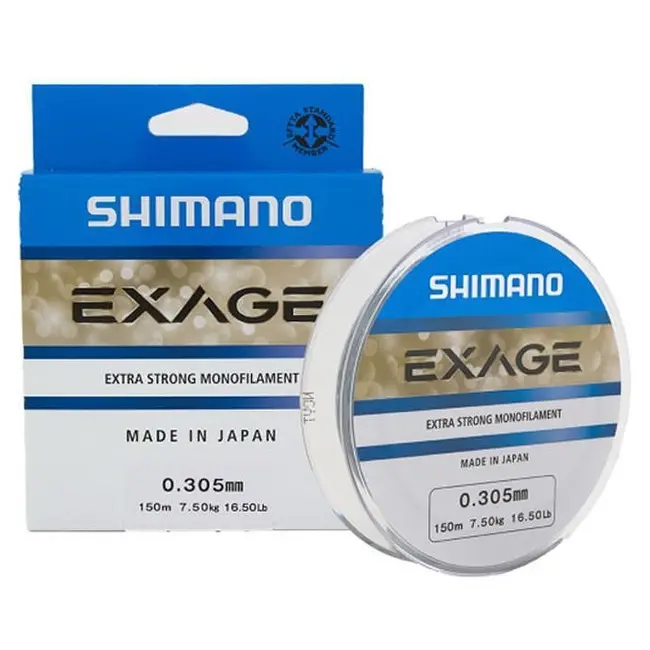 Fir Monofilament Shimano Line Exage 150m, 0,12mm, 1,30kg, Steel Grey