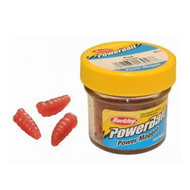 Viermi Artificiali Berkley PowerBait Maggot, Culoare Rosu