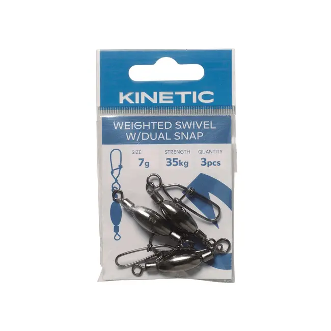 Agrafa cu Vartej Lestate Kinetic Weighted Swivel w/Dual Snap, 3buc/plic