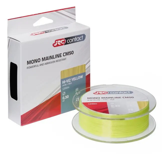 Fir Monofilament JRC Contact CM50, HViz Yellow, 1200m, 0.40mm 13.5kg