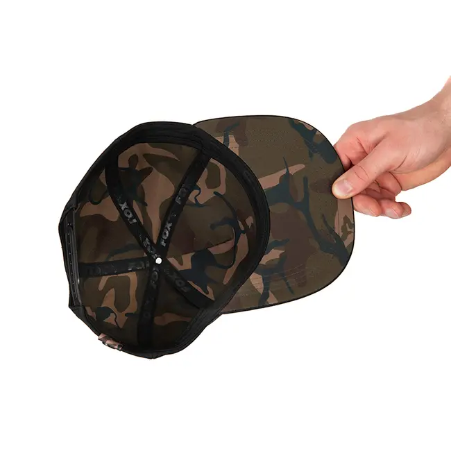 Sapca Fox Black/Camo Flat Peak Snapback Cap
