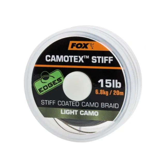 Fir Textil cu Camasa FOX Edges Camotex Dark Stiff, 15lb, 20m