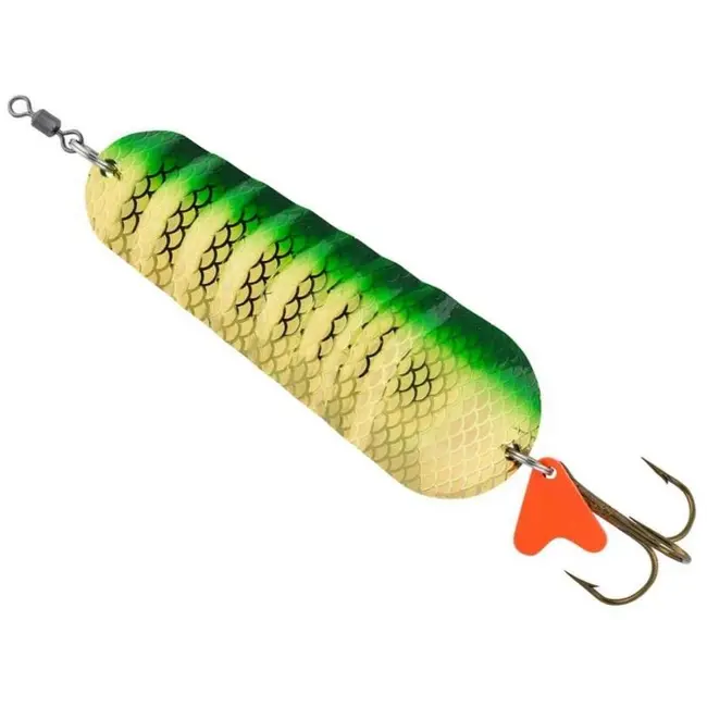 Lingurita Oscilanta Abu Garcia Atom Pro, Flash G/Green, 11cm, 55g
