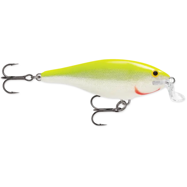 Vobler Rapala Shallow Shad Rap ,Culoare Silver Fluorescent Chartreuse-SFC,5cm,5g