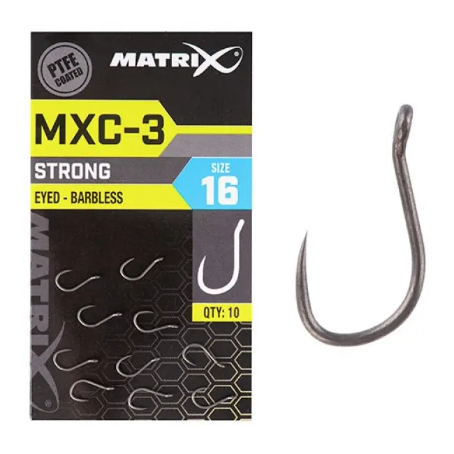 Carlige Matrix MXC-3 Barbless Eyed PTFE, 10buc/plic