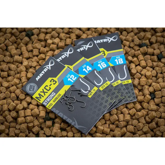 Carlige Matrix MXC-3 Barbless Eyed PTFE, 10buc/plic