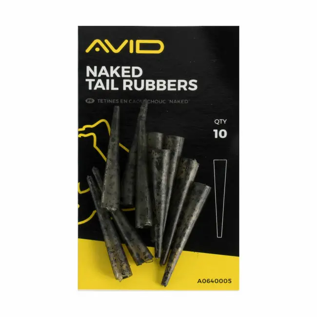 Conuri de Siguranta Avid Carp Naked Line Tail Rubbers, 10buc/plic