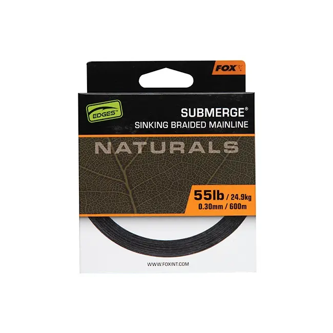 Fir Textil Fox Submerge Naturals Braid, Green, 600m, 0.30mm, 55lb/24.9kg