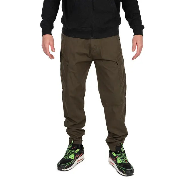 Pantaloni Lungi Fox Collection LW Cargo Trouser Green Black