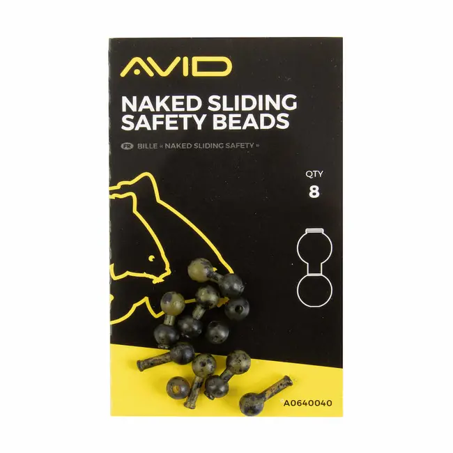 Sistem Avid Carp Naked Sliding Safety Beads, 8buc/plic