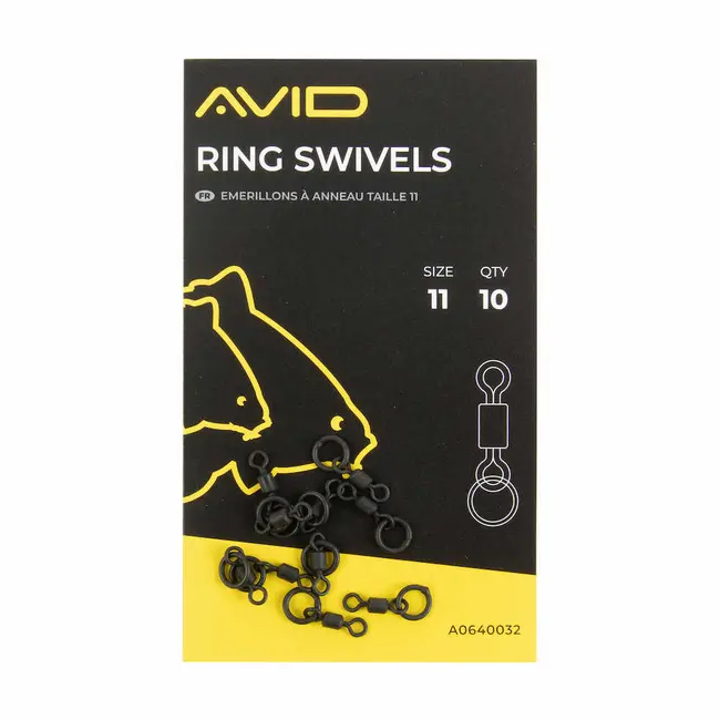 Vartej cu Anou Avid Carp Ring Swivels, 10buc/plic