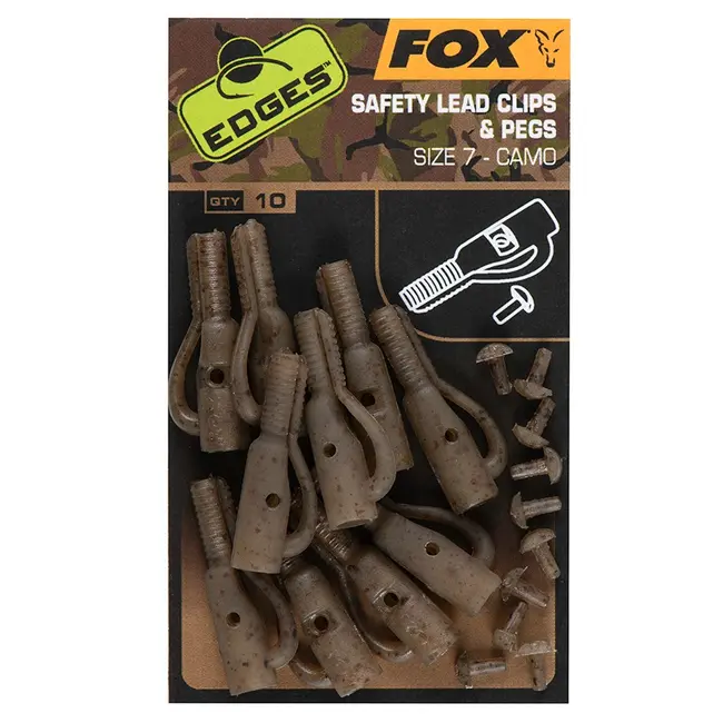 Fox Edges Camo Lead Clip + Pegs, marimea 7