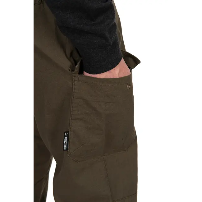 Pantaloni Lungi Fox Collection LW Cargo Trouser Green Black