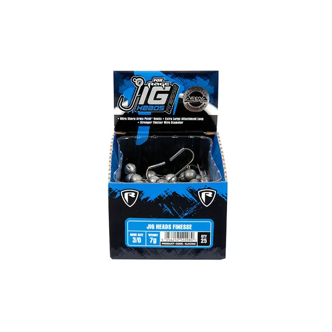 Jig FOX Rage Finesse Jig Heads, Nr.2/0, 3buc/plic