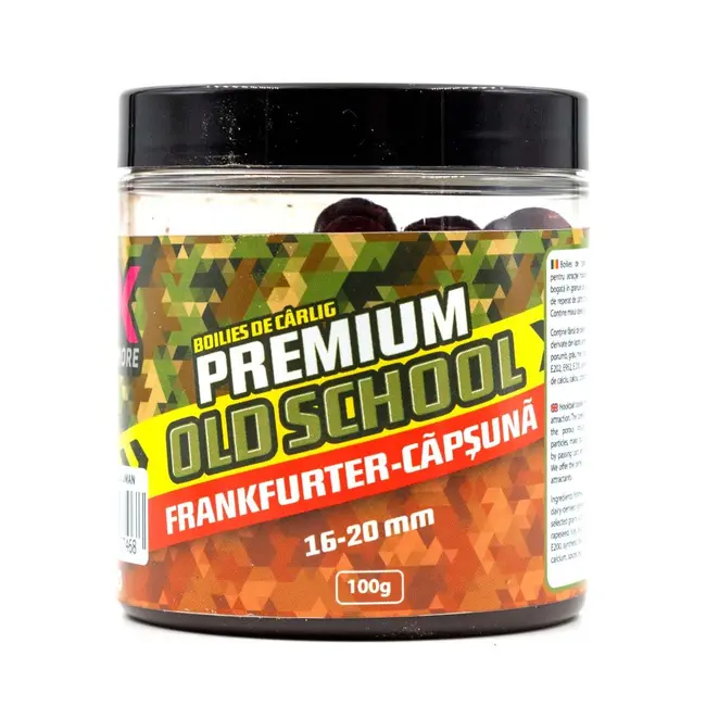 Boilies de Carlig CPK Old School, 100g, Frankfurter & Capsuna, 16&20mm
