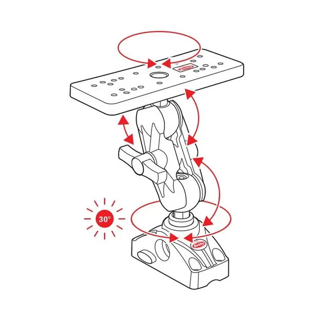Suport Berkley pentru Sonar Ball Mount System with Fish Finder Holder, Large