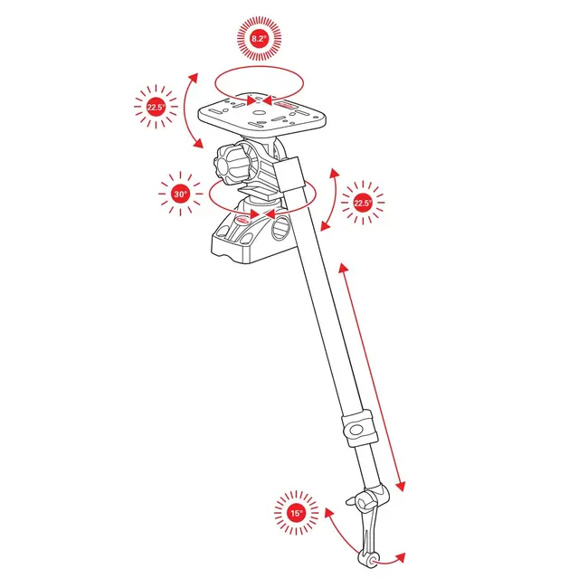 Suport Sonar si Sonda Berkley Fish F.Holder with Tele Transducer Arm S