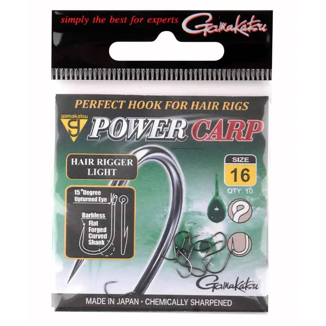 Carlige Gamakatsu Power Carp Hair Rigger Light, 10buc/plic