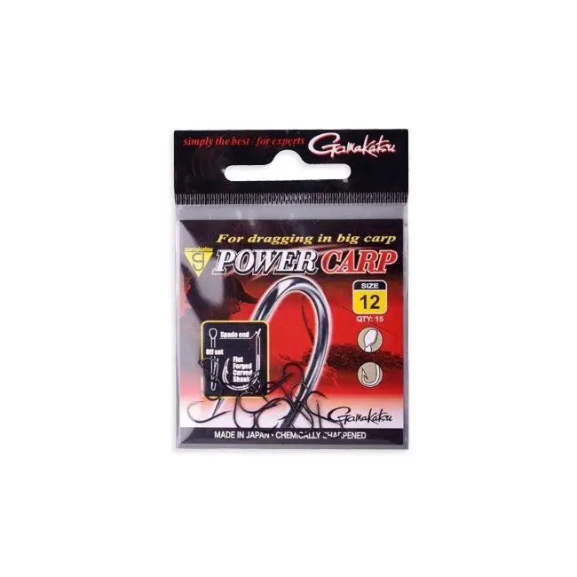 Carlige Gamakatsu Powercarp Black, 15buc/plic