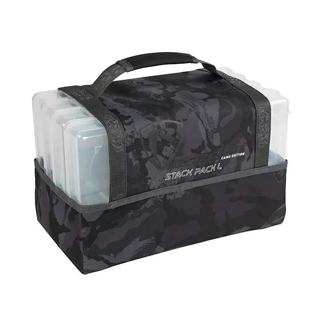 Geanta Spinning Fox Rage Camo Stack Pack Small + 3 Cutii Naluci