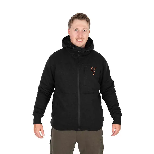 Jacheta Fox Collection Sherpa , Black Marl and Orange