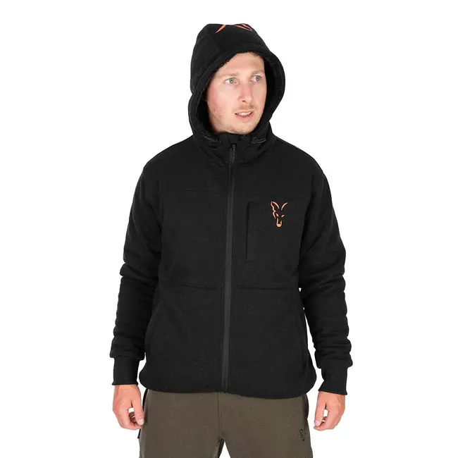 Jacheta Fox Collection Sherpa , Black Marl and Orange