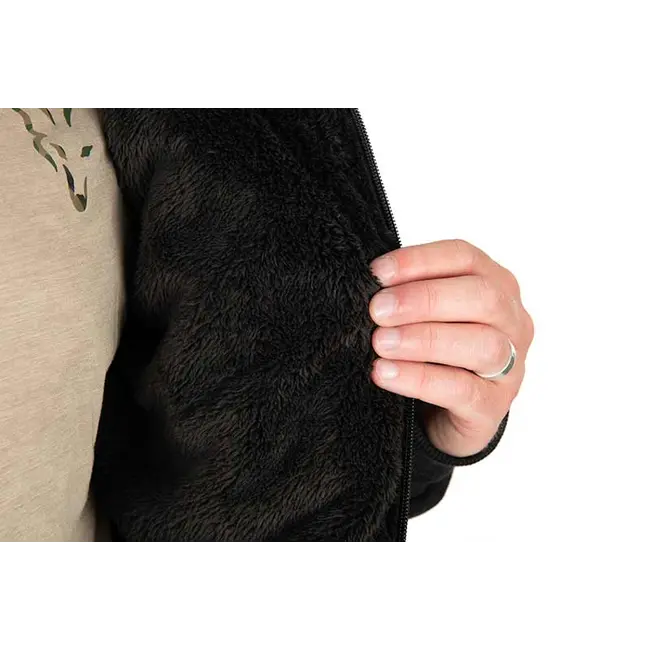 Jacheta Fox Collection Sherpa , Black Marl and Orange