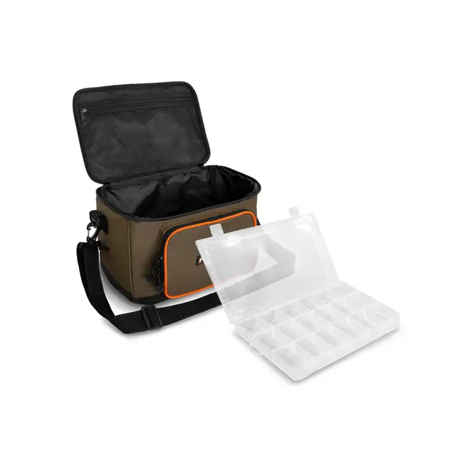 Geanta Accesorii Pescuit Feeder/Match  Delphin Proxes Easy XL + Cutie, 30x26x20cm