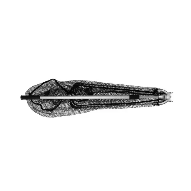 Minciog Telescopic Delphin, Conector V din Metal si Plasa Cauciucata, 70x70cm, 2 Tronsoane, 2.50m