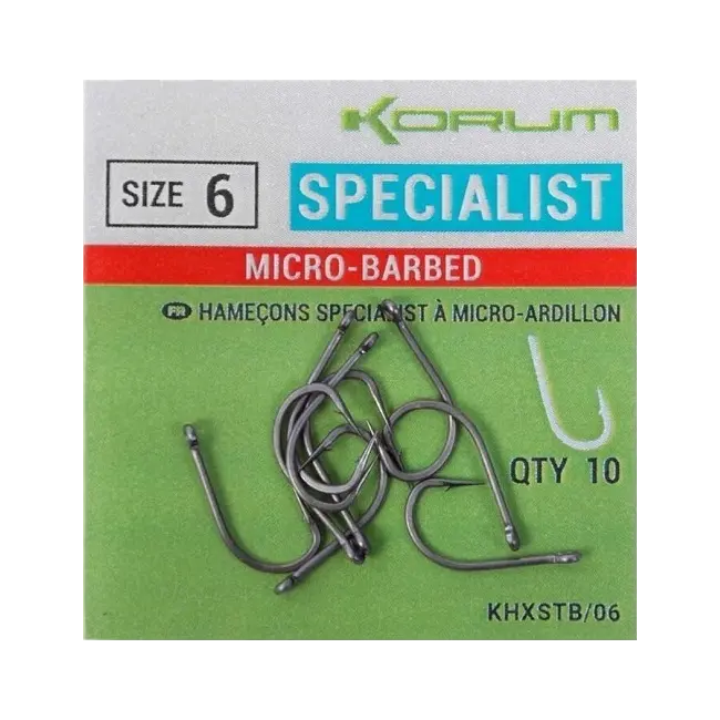 Carlige Korum Xpert Specialist Micro-Barbed, 10buc la plic