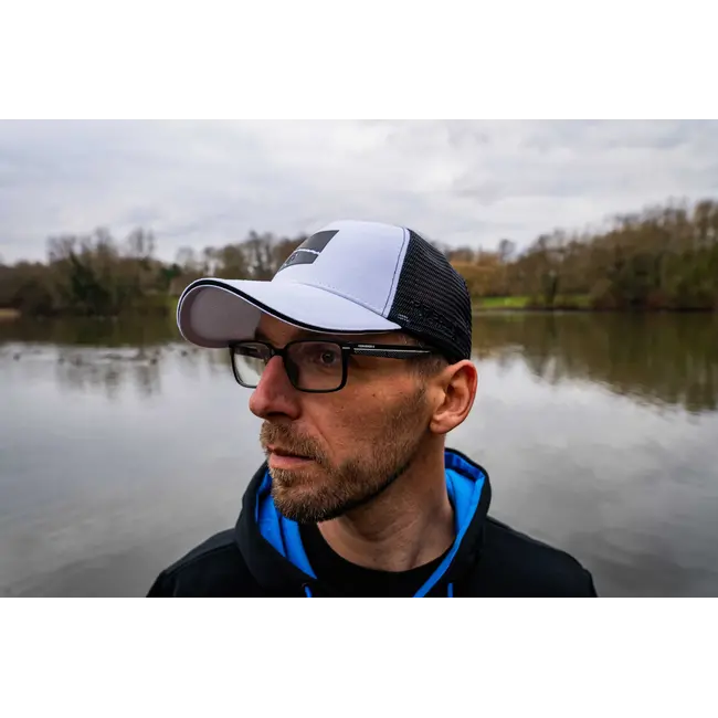 Sapca Preston White Ventamesh HD, plasa aerisire, marime universala