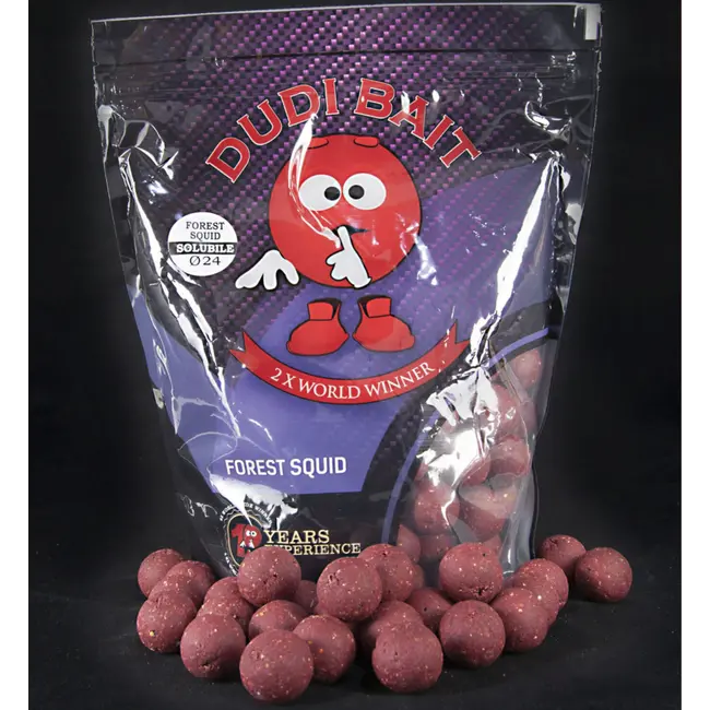 Boilies Solubil Dudi Bait Forest Squid, Squid&Fructe de Padure, 1kg