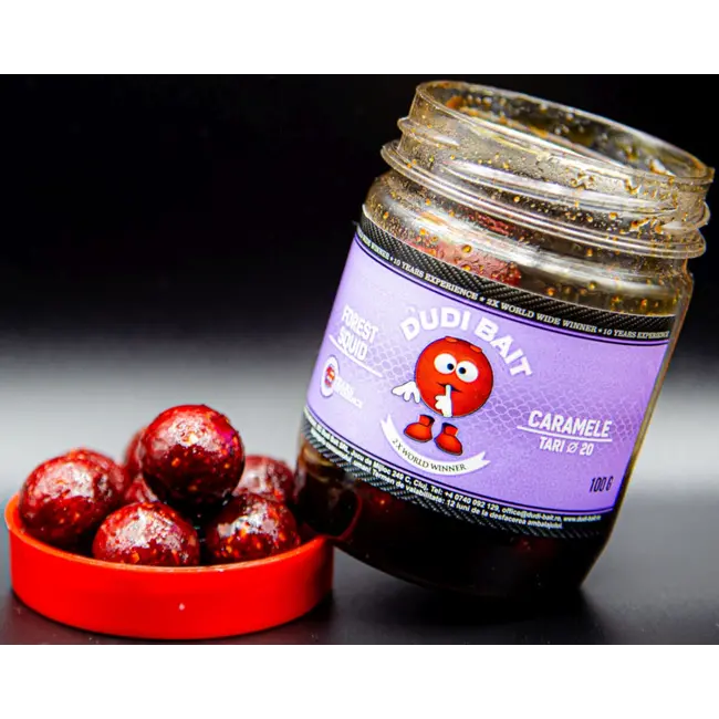 Boilies Solubil de Carlig Dudi Bait Forest Squid Caramele Solubile, Squid&Fructe de Padure, 100g, 20mm
