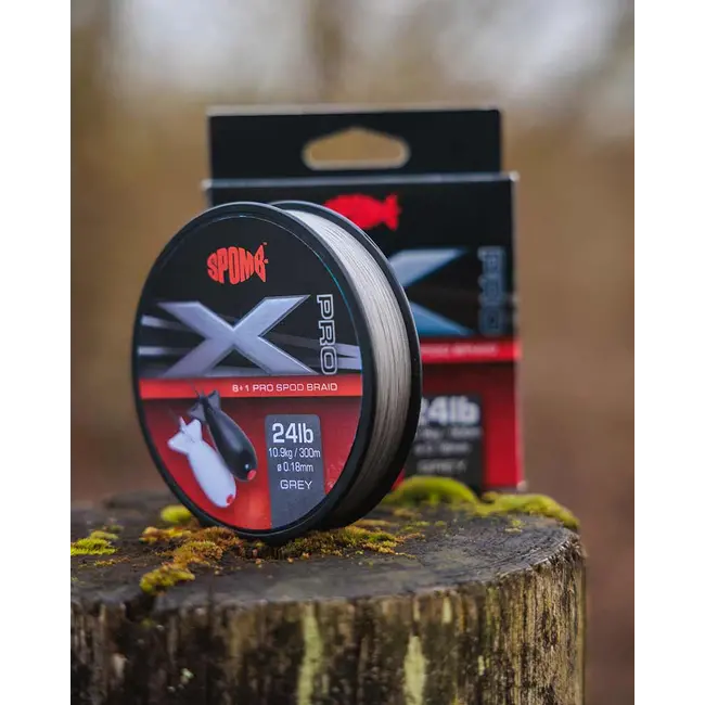 Fir Textil Pescuit Spomb XD Pro Braid Grey 8+1- 0,18mm, 24lbs